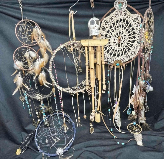 Unique and Fancy High Quality Dream Catchers. Skeleton Wind Chimes