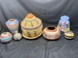 Native American Pottery and Baskets. Navajo