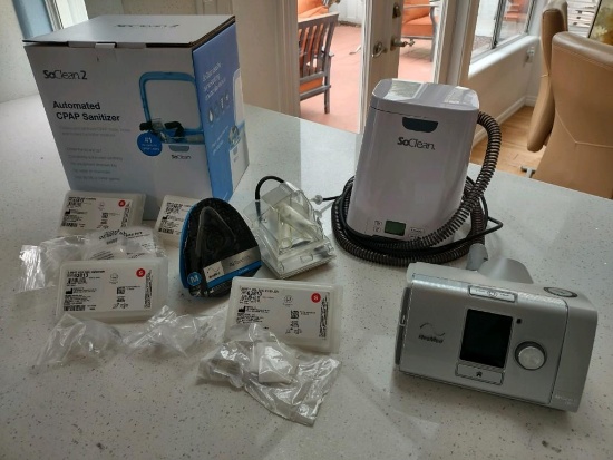 Sleep Apnea machine, cleaner and supplies