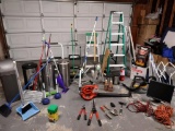 ladders, tools, trashcans, utility items etc.