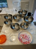Dishes, Pots, Pans and Bowls, Large Water Dispenser and serving trays (click to see detailed photos)