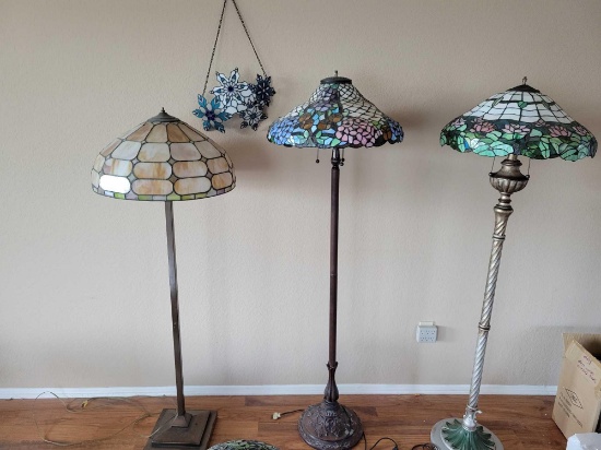 Beautiful Tiffany inspired lamps and a Wall piece