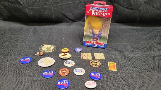 Nixen 68 pins Bush Trump troll Star wars pins located Escondido