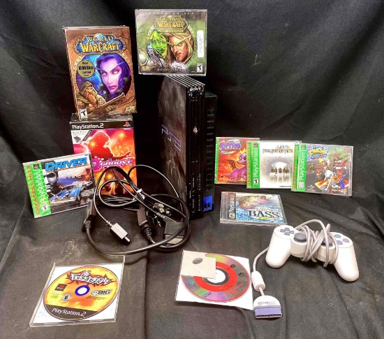 PS2 PlayStation 2 System with Games and Eyetoy. Final Fantasy, Spiro, Crash Bandicoot more.