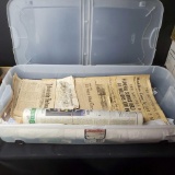 bin of vintage newspapers 1940s located Escondido