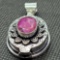 Kashmir Red Ruby gemstone 925 silver Poison Box Pendant