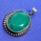 stunning 925 sliver pendant with sea green Emerald gemstone