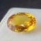 oval cut yellow Sapphire gemstone 3.43ct
