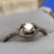 Silver 925 ring With diamond looking stones ring size 8