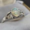 beautiful silver 925 ring with stunning opal gemstone New