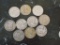half roll 10 silver franklin halves 5$ face 90% silver 10 coins
