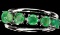 Columbian emerald ring unreated earth mined set in sterling designer new 3++ cts glowing green sz8.5