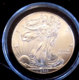 American silver eagle 2011 frosty white gem bu blazing 1 troy oz round