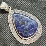 Exceptional blue Sodalite 925 silver pendant