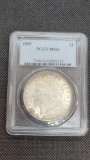 PCGS MS61 1885 Morgan Silver Dollar