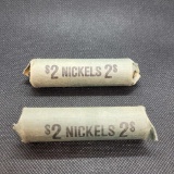 2 rolls 80 coins pre 1964 collecr Jefferson Nickels