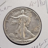 1934 S walking liberty half rare date au++ to bu nice coin