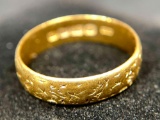 Antique Gold Ring 22ct Gold assayed in Birmingham. hallmarked in 1864