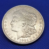 1921-D Morgan silver dollar Frosty 90% silver coin