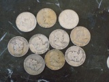 half roll 10 silver franklin halves 5$ face 90% silver 10 coins