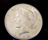 Peace silver dollar 1925 frosty unc nice luster 90% beauty