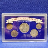 American Series silver coin collection barbers nice lot of 5