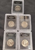 5 Uncirculated Kennedy Halfs 1971-1974-1994-1998-1999