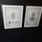 2 framed prints featuring Nikola Teslas' pattents