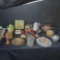 vintage tea pots tins decor ect.