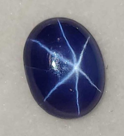 beautiful blue star Sapphire oval cut Gemstone 1.51ct