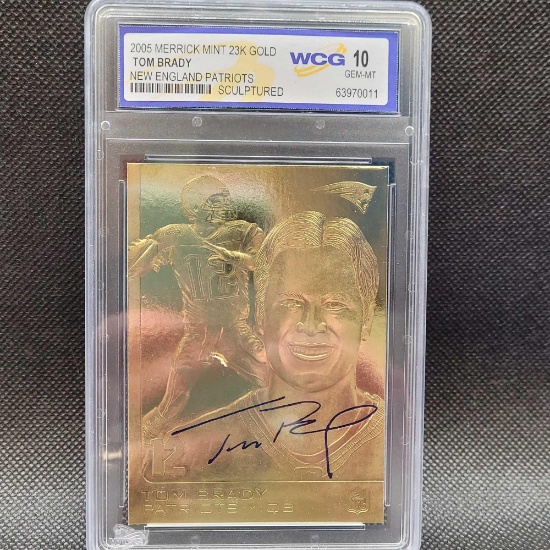 WCG 10 Merrick Mint 23kt gold Tom Brady Sculptured