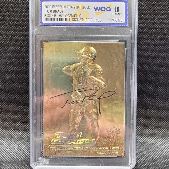 WCG 10 2000 Fleer Ultra 23kt Gold Tom Brady Rookie Holo