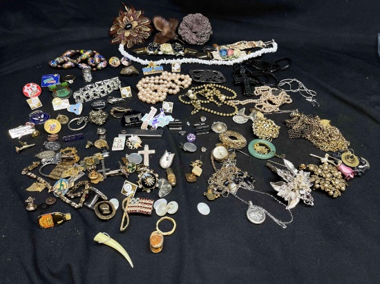 Fancy Costume Jewelry. Necklaces, Broaches, Bracelets, more
