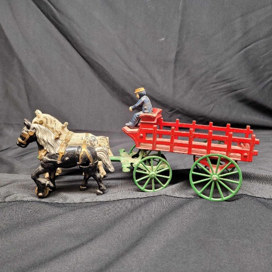 Vintage steel Horse and carriage