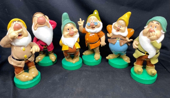 Disneys Six of the Seven Dwarfs Garden Gnomes. 2014 theGnomeFactory