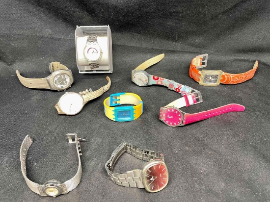 Assorted Wristwatches. Swatch Swiss, Pelca, more