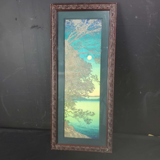 Framed artwork titled Full Moon by J Hardman