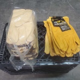 Approx.15 pairs of leather work gloves