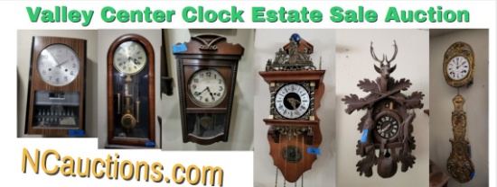 Valley Center Vintage Clock Estate Sale Auction