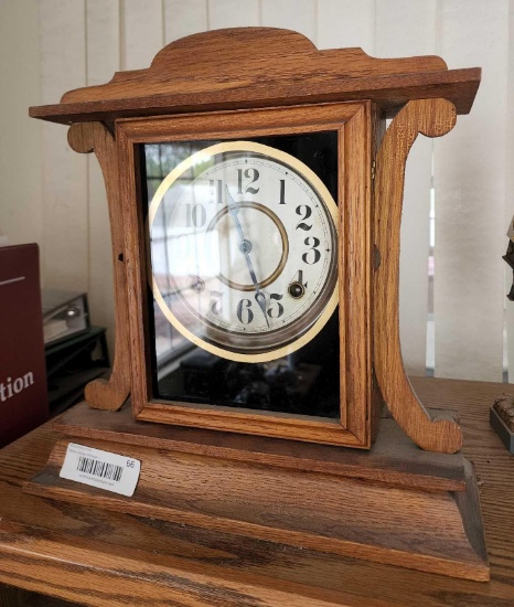 e ingraham co small.wooden mantle clock