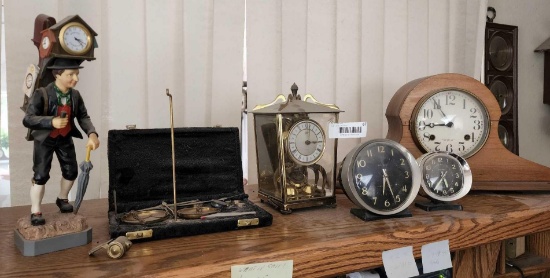 clock lot with scales mantle desk big ben baby ben