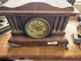 wooden mantle clock