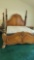 Beautiful King size bed wood metal w mattress