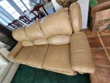 Leather Couch w two recliners built in