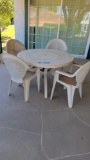 Outdoor furniture sets Two tables eight chairs