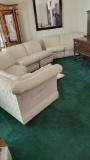 Beautiful Lawrence Cream colored Sectional w Two recliners