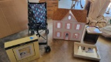 Wood dollhouse umbrella stroller Shadowbox kits