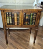 Beautiful Maitland Smith Leather topped book embellished table