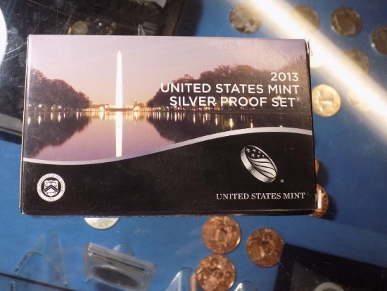 Usa Silver Proof Set 2013 Large Cent 15 Coins In Original Box