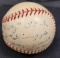 Small Signed Baseball Signature says Joe DiMaggio dated Feb 13th, 1952